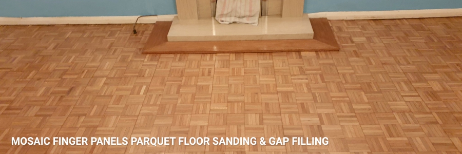 Parquet Mosaic Flooring Sanding Gap Filling Bormley