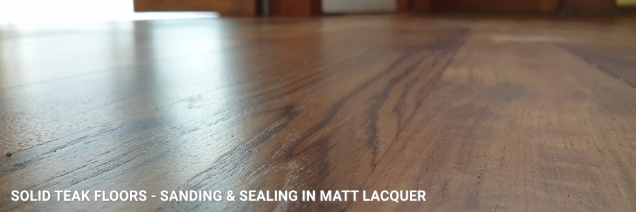 Solid Teal Flooring Sanding Sealing Matt Lacquer