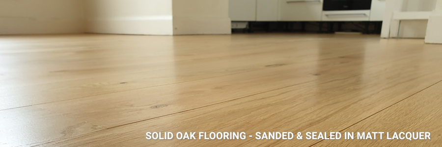 Solid Oak Flooring Sanding Sealing Matt Lacquer 6