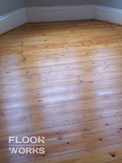 Floor refinishing project in Temple Fortune