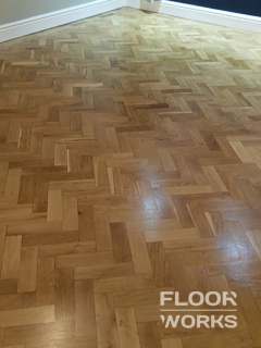 Floor refinishing project in West End